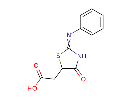 (2E)-4-OXO-2-(PHENYLIMINO)-1,3-THIAZOLIDIN-5-YL]ACETIC ACID