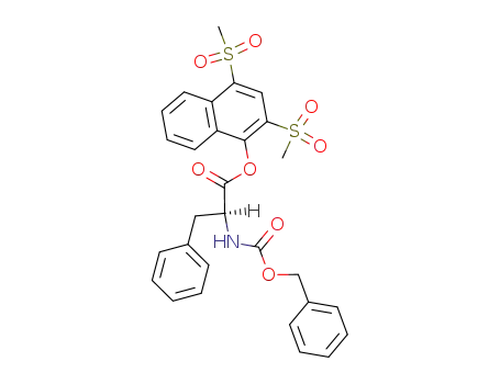 (S)-2-Benzyloxycarbonylamino-3-phenyl-propionic acid 2,4-bis-methanesulfonyl-naphthalen-1-yl ester