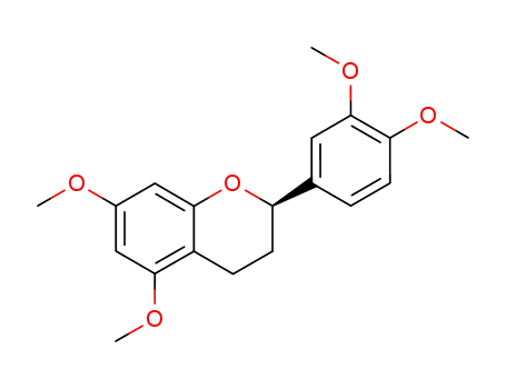 Molecular Structure of 138663-02-2 (2H-1-Benzopyran, 2-(3,4-dimethoxyphenyl)-3,4-dihydro-5,7-dimethoxy-,
(R)-)