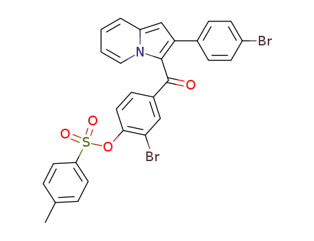 Toluene-4-sulfonic acid 2-bromo-4-[2-(4-bromo-phenyl)-indolizine-3-carbonyl]-phenyl ester