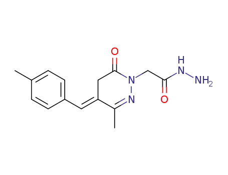 3-Oxo-5-(p-methylbenzylidene)-6-methyl-(4H)-2-pyridazinylacetohydrazide