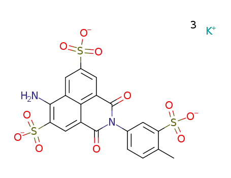 tripotassium 4-amino-N-(4-methyl-3-sulfophenyl)naphthalimide-3,6-disulfonate