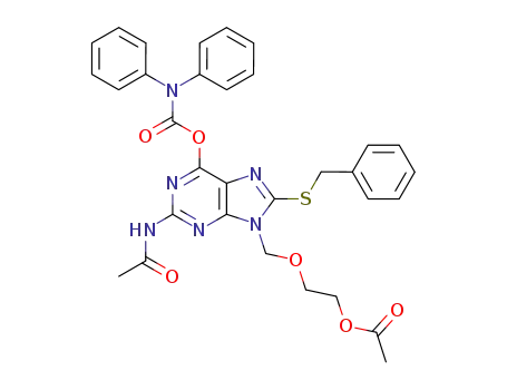 9-[(2-acetoxyethoxy)methyl]-2-(acetylamino)-8-(benzylsulfanyl)-6-(diphenylcarbamoyloxy)-9H-purine