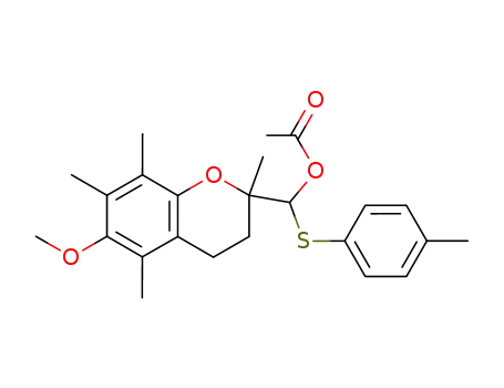 Acetic acid (6-methoxy-2,5,7,8-tetramethyl-chroman-2-yl)-p-tolylsulfanyl-methyl ester