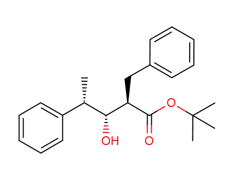 Molecular Structure of 1071938-26-5 ((2R,3R,4S)-tert-butyl 3-hydroxy-2-benzyl-4-phenylpentanoate)