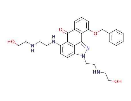 2-<2-<(2-hydroxyethyl)amino>ethyl>-5-<<2-<(2-hydroxyethyl)amino>ethyl>amino>-10-(phenylmethoxy)anthra<1,9-cd>pyrazol-6(2H)-one