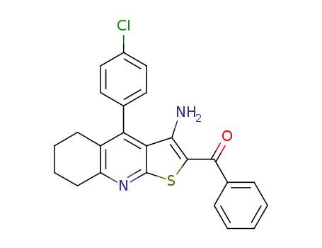 Molecular Structure of 94833-35-9 (Methanone,
[3-amino-4-(4-chlorophenyl)-5,6,7,8-tetrahydrothieno[2,3-b]quinolin-2-yl]
phenyl-)