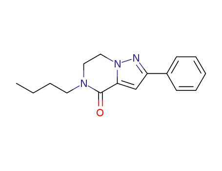 Molecular Structure of 1101861-18-0 (5-butyl-2-phenyl-6,7-dihydropyrazolo[1,5-a]pyrazin-4(5H)-one)