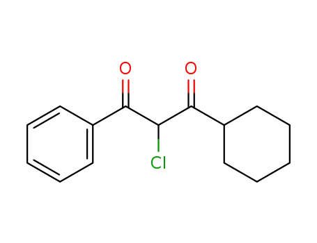 Molecular Structure of 88039-27-4 (1,3-Propanedione, 2-chloro-1-cyclohexyl-3-phenyl-)