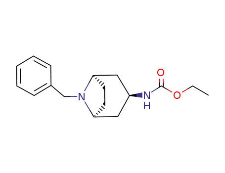 Molecular Structure of 83791-13-3 (Carbamic acid, [8-(phenylmethyl)-8-azabicyclo[3.2.1]oct-3-yl]-, ethyl
ester, exo-)