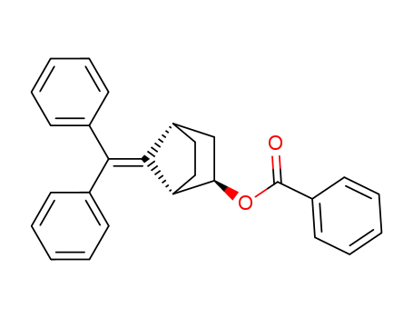 Molecular Structure of 136084-68-9 (Benzoic acid (1S,2R,4S)-7-benzhydrylidene-bicyclo[2.2.1]hept-2-yl ester)