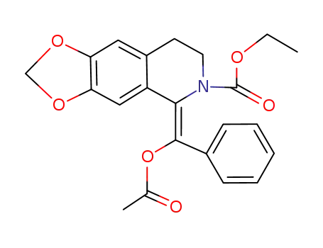 1,3-Dioxolo[4,5-g]isoquinoline-6(5H)-carboxylic acid,
5-[(acetyloxy)phenylmethylene]-7,8-dihydro-, ethyl ester, (E)-