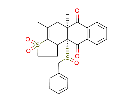 11a-benzylsulfinyl-4-methyl-3,3-dioxo-2,5,5a,11b-tetrahydro-1H-naphtho[3,2-e][1]benzothiole-6,11-dione
