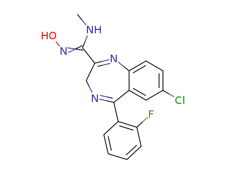 7-chloro-5-(2-fluorophenyl)-3H-1,4-benzodiazepine-2-N'-hydroxy-N-methylcarboximidamide