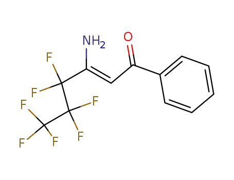 Molecular Structure of 91508-85-9 (2-Hexen-1-one, 3-amino-4,4,5,5,6,6,6-heptafluoro-1-phenyl-, (Z)-)