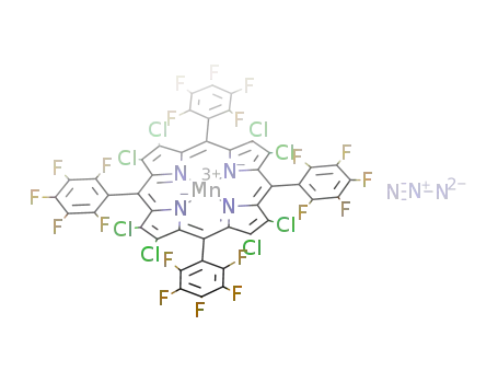 Molecular Structure of 170463-43-1 (meso-tetrakis(pentafluorophenyl)-β-octachloroporphyrinatomanganese(III) azide)