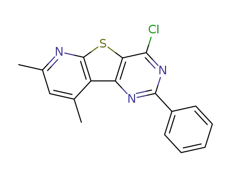 4-Chlor-7,9-dimethyl-2-phenyl-pyrido<3',2':4,5>thieno<3,2-d>pyrimidin