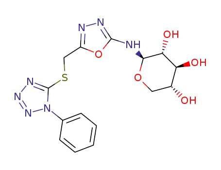 5-(1-phenyl-1H-tetrazol-5-ylsulfanylmethyl)-N-β-D-xylopyranosyl-1,3,4-oxadiazol-2-amine