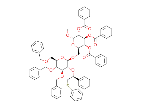 methyl 3,4,6-tri-O-benzyl-2-O-{(1S)-phenyl-2-phenylsulfanyl-ethyl}-β-D-glucopyranosyl-(1->6)-2,3,4-tri-O-benzoyl-α-D-glucopyranoside