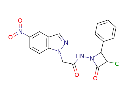 N-[N-(4-phenyl-3-chloro-2-oxo-azetidin-1-yl)acetamidyl]-5-nitroindazole