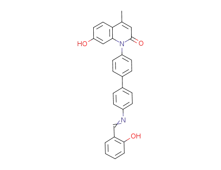 2(1H)-Quinolinone,
7-hydroxy-1-[4'-[[(2-hydroxyphenyl)methylene]amino][1,1'-biphenyl]-4-yl]-
4-methyl-