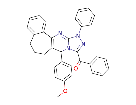 3-benzoyl-1,5,6,7,8-pentahydro-1-phenyl-5-(4-methoxyphenyl)-benzo[6,7]cyclohepta[1,2-d][1,2,4]-triazolo[4,3-a]pyrimidine