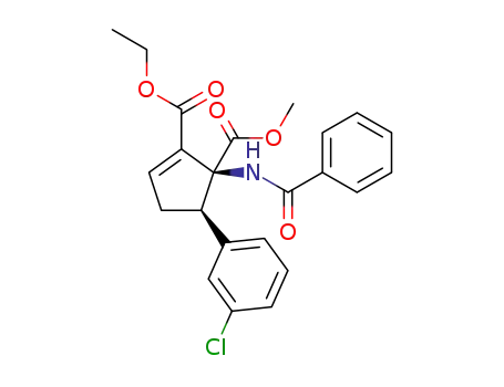 (1S,5R)-2-ethyl 1-methyl-1-benzamido-5-(3-chlorophenyl)cyclopent-2-ene-1,2-dicarboxylate