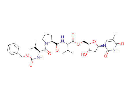 5'-O-[N-(benzyloxycarbonyl)valylprolylvalyl]thymidine