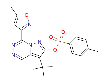 3-tert-butyl-7-(5-methylisoxazol-3-yl)-2-[(4-methylphenyl)sulphonyloxy]pyrazolo[1,5-d][1,2,4]triazine