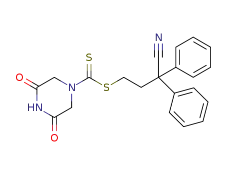 3,5-dioxopiperazine-1-carbodithioic acid 3-cyano-3,3-diphenylpropyl ester