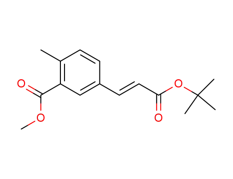 Molecular Structure of 914646-70-1 (methyl 5-(2-(tert-butoxycarbonyl)vinyl)-2-methylbenzoate)