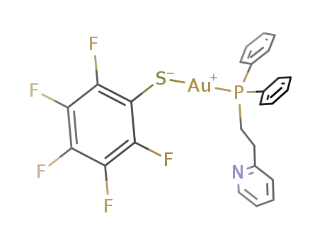 Au(SC<sub>6</sub>F<sub>5</sub>)(P(C<sub>6</sub>H<sub>5</sub>)2CH<sub>2</sub>CH<sub>2</sub>C<sub>5</sub>H<sub>4</sub>N)