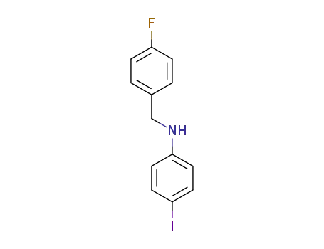 Molecular Structure of 1040018-16-3 (N-(4-Fluorobenzyl)-4-iodoaniline, 97%)