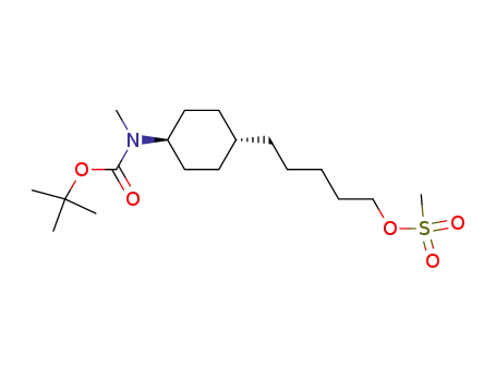 methanesulfonic acid 5-[4-(<i>tert</i>-butoxycarbonyl-methyl-amino)-cyclohexyl]-pentyl ester
