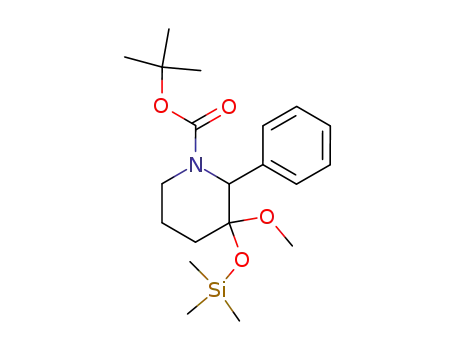 Molecular Structure of 1027845-89-1 (3-methoxy-2-phenyl-3-trimethylsilanyloxy-piperidine-1-carboxylic acid <i>tert</i>-butyl ester)