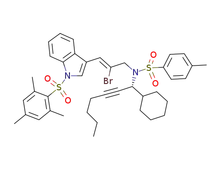 N-{(Z)-2-bromo-3-[1-(2,4,6-trimethylphenylsulfonyl)-1H-indol-3-yl]prop-2-enyl}-N-[(1R)-1-cyclohexylhept-2-ynyl]-4-methylbenzenesulfonamide