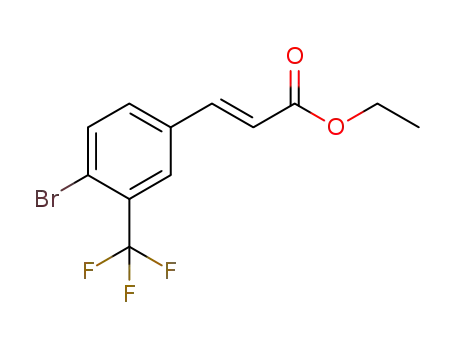 Molecular Structure of 1352042-48-8 (ethyl (E)-4-bromo-3-(trifluoromethyl)cinnamate)
