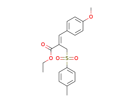 Molecular Structure of 1309791-39-6 (ethyl (2Z)-3-(4-methoxyphenyl)-2-{[(4-methylphenyl)sulfonyl]methyl}prop-2-enoate)
