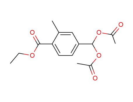 4-diacetoxymethyl-2-methyl-benzoic acid ethyl ester