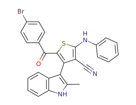 5-(4-bromobenzoyl)-4-(2-methyl-1H-indol-3-yl)-2-(phenylamino)thiophene-3-carbonitrile