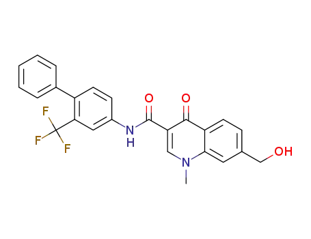 7-(hydroxymethyl)-1-methyl-4-oxo-N-(2-(trifluoromethyl)-4-biphenylyl)-1,4-dihydro-3-quinolinecarboxamide