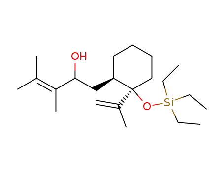 Molecular Structure of 464919-50-4 ((+)-cis-1-[2-isopropenyl-2-(triethylsiloxy)cyclohexyl]-3,4-dimethylpent-3-en-2-ol)
