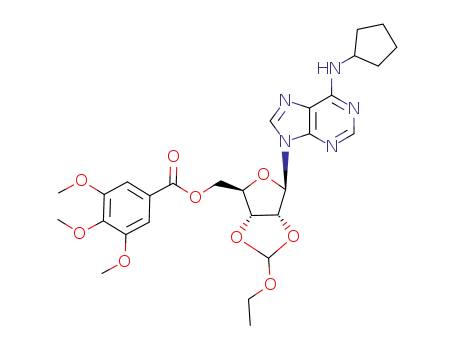 3,4,5-trimethoxy-benzoic acid 6-(6-cyclopentylamino-purin-9-yl)-2-ethoxy-tetrahydro-furo[3,4-<i>d</i>][1,3]dioxol-4-ylmethyl ester