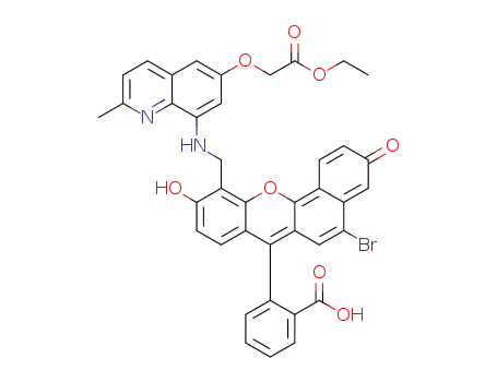 2-(8-bromo-11-(((6-(2-ethoxy-2-oxoethoxy)-2-methylquinolin-8-yl)amino)methyl)-10-hydroxy-3-oxo-3H-benzo[c]xanthen-7-yl)benzoic acid