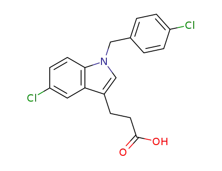 3-[5-chloro-1-(4-chloro-benzyl)-1<i>H</i>-indol-3-yl]-propionic acid