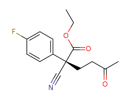(S)-ethyl 2-(4'-fluorophenyl)-2-cyano-5-oxohexanoate