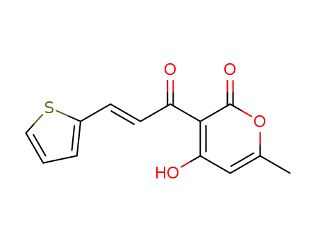 4-hydroxy-6-methyl-3-[3-(2-thienyl)acryloyl]-2H-pyran-2-one