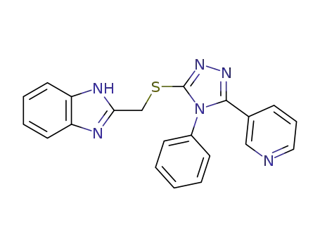 2-{[4-phenyl-5-(3-pyridyl)-4H-1,2,4-triazol-3-yl]thiomethyl}-1H-benzimidazole
