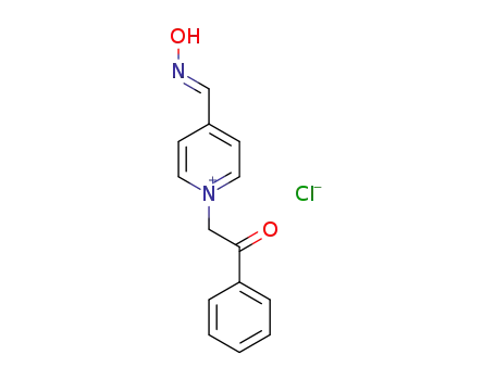 Molecular Structure of 19340-18-2 (Chlorure de 1 phenacyle de pyridine 4-aldoxime [French])