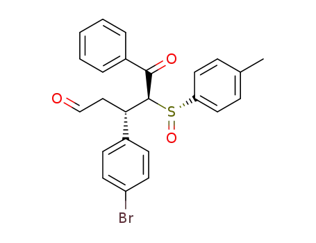 (+)-(sR,3S,4S)-3-p-bromophenyl-5-oxo-5-phenyl-4-(p-tolylsulfinyl)pentanal